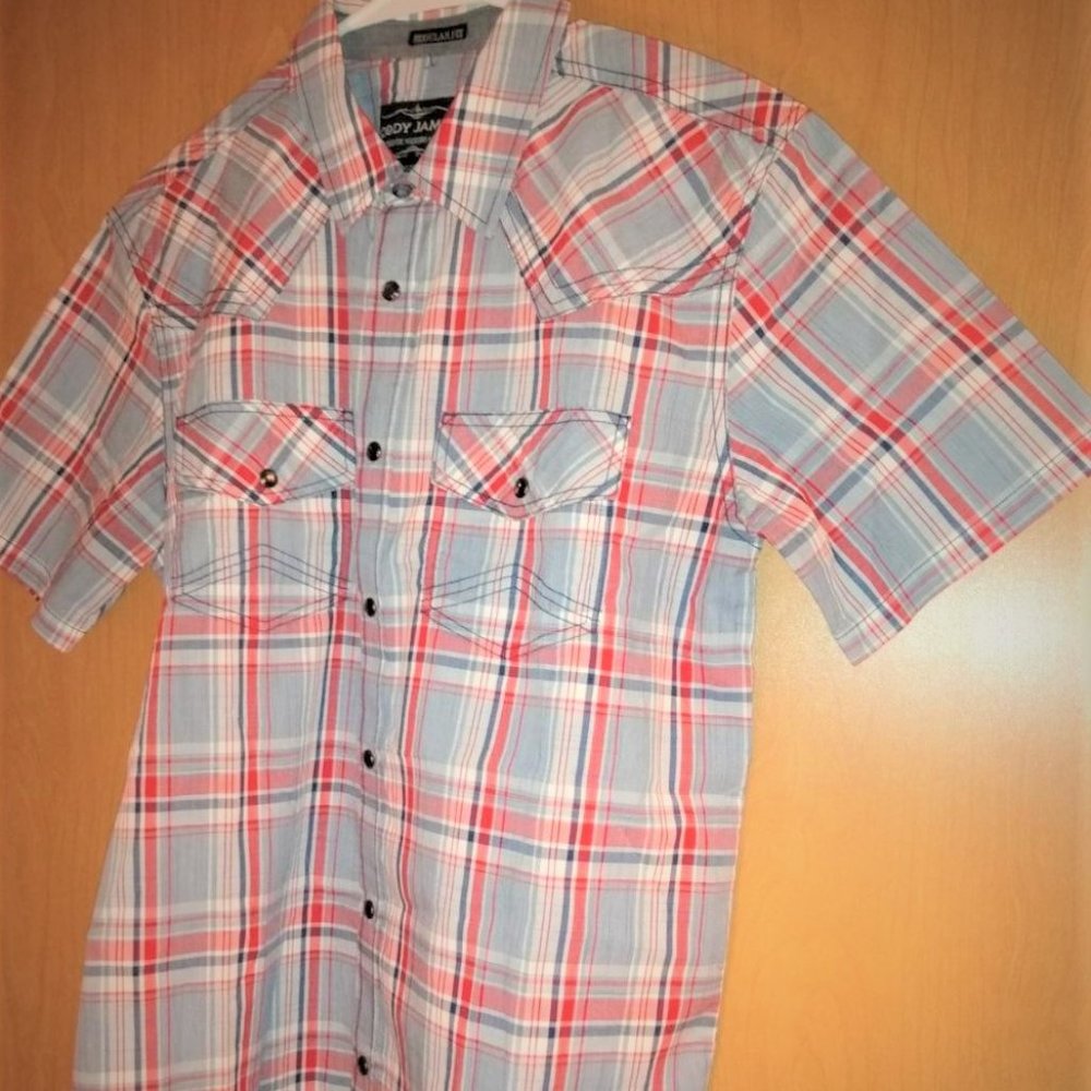 Cody James Men's short sleeve shirt * Red, white, blue * S